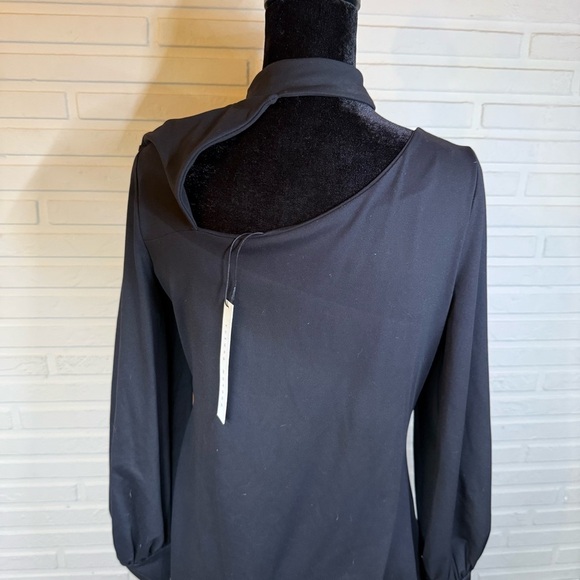 Susana Monaco Black Choker Neck Cutout Fit & Flare Minidress, Women’s Size XL - Picture 8 of 13